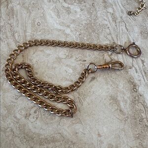 Antique Brass pocket watch Chain 13 1/2 inches